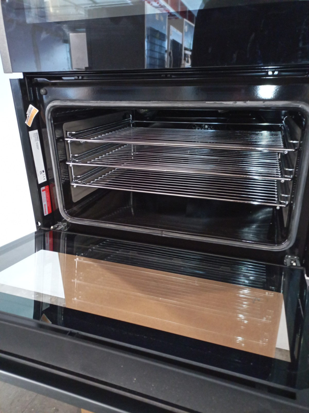 New Graded  Beko ROTN9202DX 60cm Built Under Double Oven Dark Steel RRP£549 F1