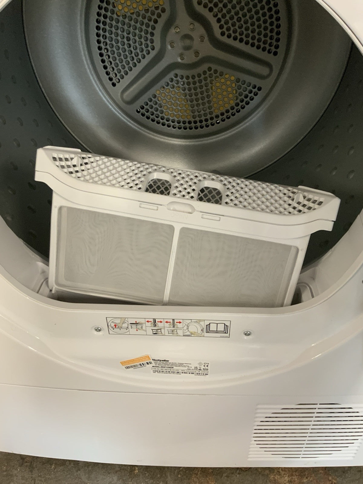 New Graded Montpellier MHP10SDW 10Kg Heat Pump Sensor Tumble Dryer in White H7